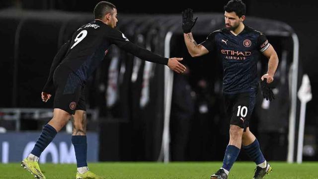 开云-不兼容？第13次英超同时首发 热苏斯阿圭罗都进球